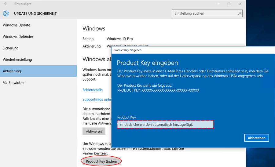 Windows online aktivieren