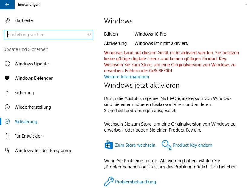 Windows aktivieren