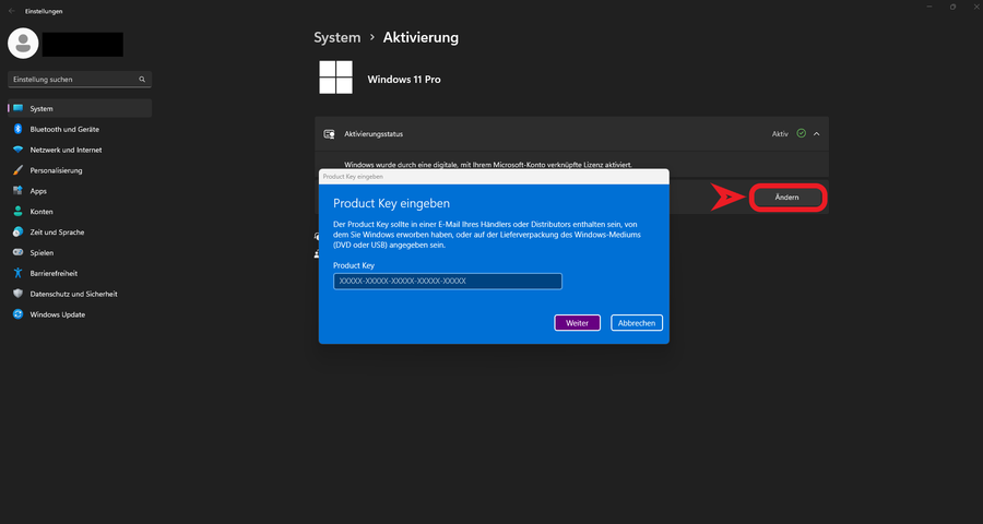 Windows 11 online aktivieren